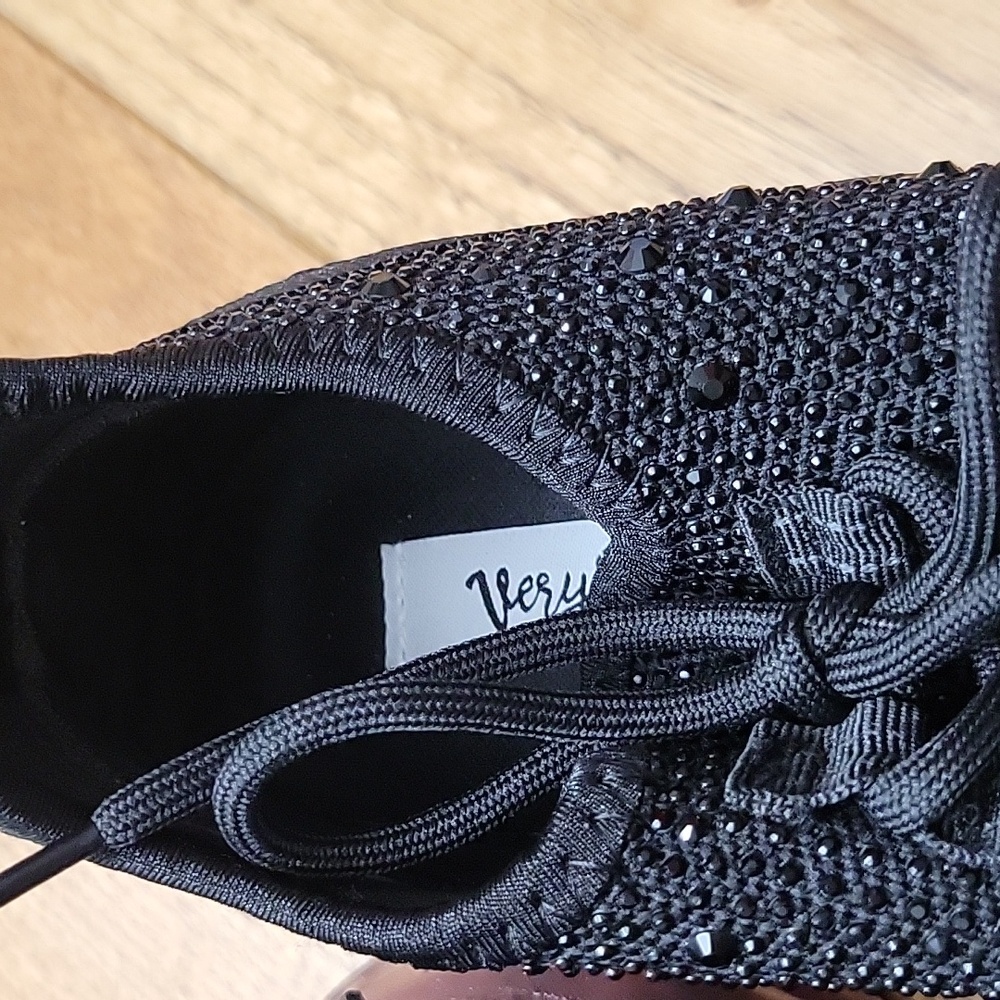 Very G HELLA Black Rhinestone Sneakers - Picture 4 of 10